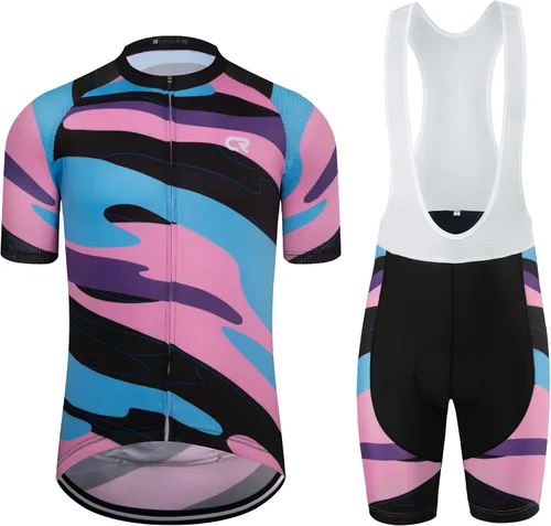 Vista 83 de Coconut Ropamo CR - Conjunto de camiseta de ciclismo para hombre, con cremallera y bolsillo con pantalones cortos con acolchado 4D