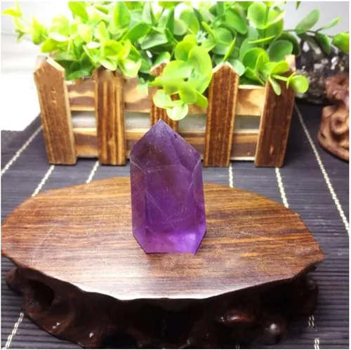 Vista 32 de StoneStory Figura de prisma facetada de punto de cristal curativo de ojo de tigre natural, paquete de 2 piedras preciosas de reiki, ojo de tigre