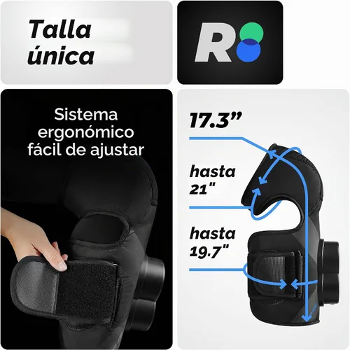 Vista 6 de REATHLETE Masajeador de rodilla Xpress para aliviar el dolor Masajeador de piernas con calor y compresión