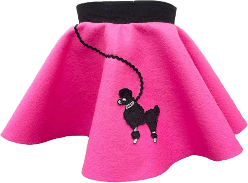 Vista 4 de Hip Hop 50's Shop Disfraz de falda de caniche de 3 piezas para bebé de los Rosa encendido