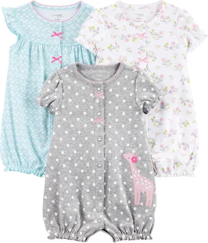 Vista 9 de Simple Joys by Carter's - Paquete de 3 mamelucos Snap-up para bebés niñas