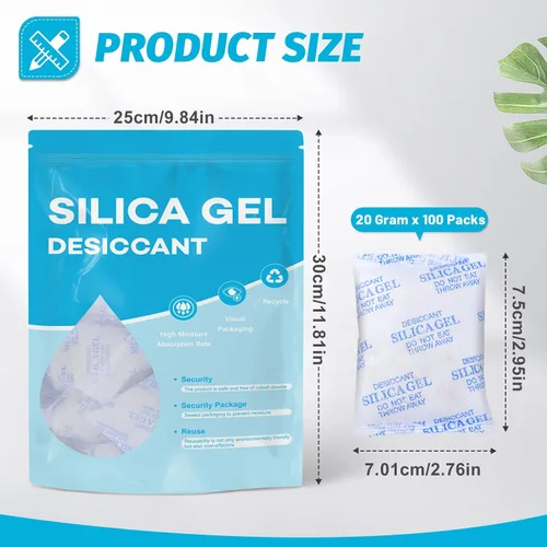 Vista 2 de VOISEN - Paquetes de gel de sílice de 0.71 oz (0.71 oz), 100