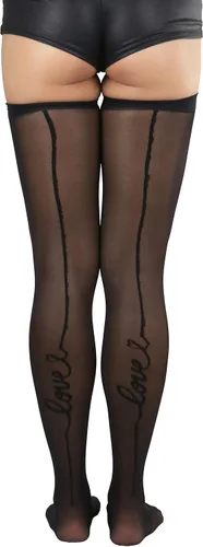 Vista 20 de ToBeInStyle Medias de red atemporales con costura trasera para mujer