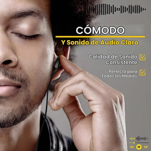Vista 5 de Auriculares estéreo Samsung de 3.5mm compatibles con Samsung Galaxy S10 S10e S9 S8 Plus A31 A71 Auriculares con cable - con micrófono y botones