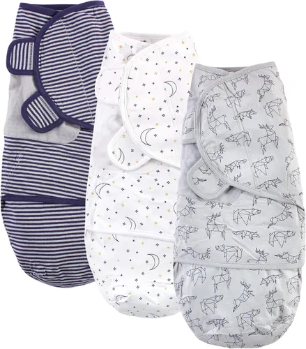 Vista 12 de Touched by Nature Envolturas unisex de algodón orgánico para bebé, pájaro, 0-3 meses