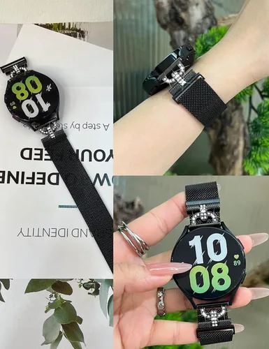 Vista 6 de JOYOZY Bandas magnéticas compatibles con Samsung Galaxy Watch 7/FE/5/6/4 de 40 mm/44 mm/Galaxy Watch 5 Pro de 45 mm/Galaxy Watch 4/6 Classic de 42