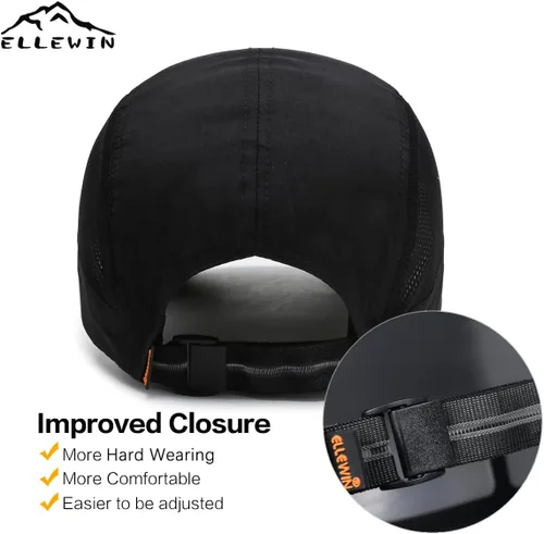 Vista 63 de ELLEWIN Gorra de béisbol unisex UPF 50 sin estructura, con pico grande y plegable