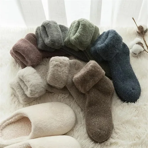 Vista 3 de TRENIS Winter Warm Women Socks Solid Color Socks Male Womens Socks