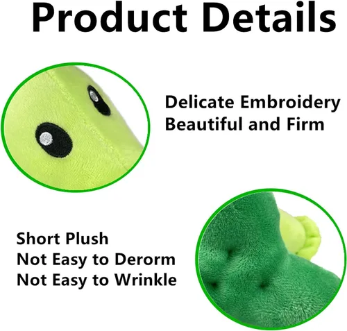 Vista 2 de JHESAO 7 "Plantas y Zombies PVZ Peluche Peashooter Juguetes PVZ 1 2 Peluche Suave Zombies Muñeca Green Pea Shooter Juguete de peluche Nuevo