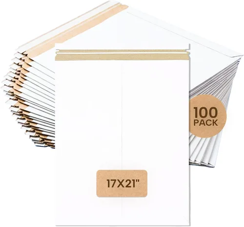 Vista 12 de BOX USA Sobres rígidos de 6 x 8 pulgadas (paquete de 100 unidades), sobres de cartón para fotos, tarjetas de intercambio, impresiones pequeñas, se