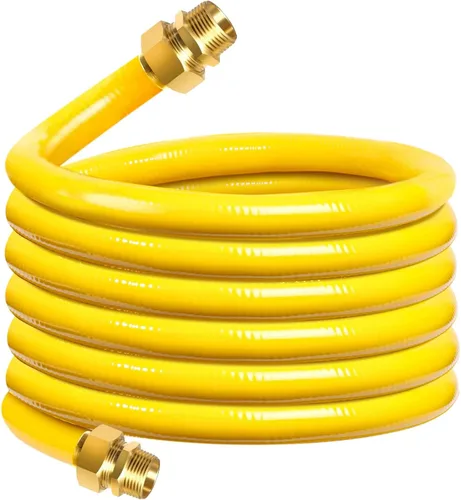 Vista 11 de CSST Tubo de acero inoxidable corrugado de 37 pies 1/2 pulgada flexible de tubería de gas natural Kit de conversión de propano manguera de parrilla