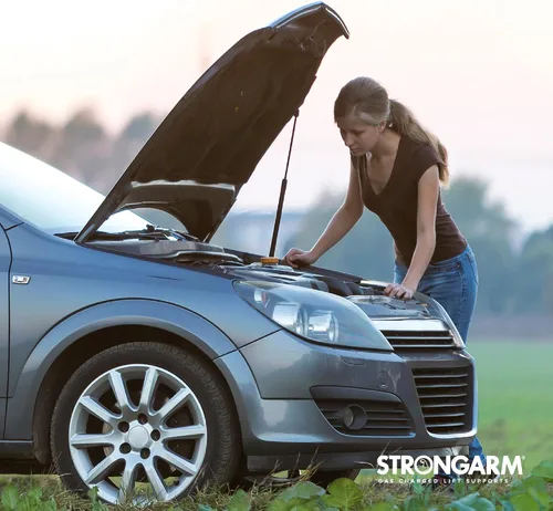 Vista 7 de Strongarm 6462, longitud extendida de 25 pulgadas, soporte de elevación de capó, compatible con Chevrolet Traverse 2009-2012