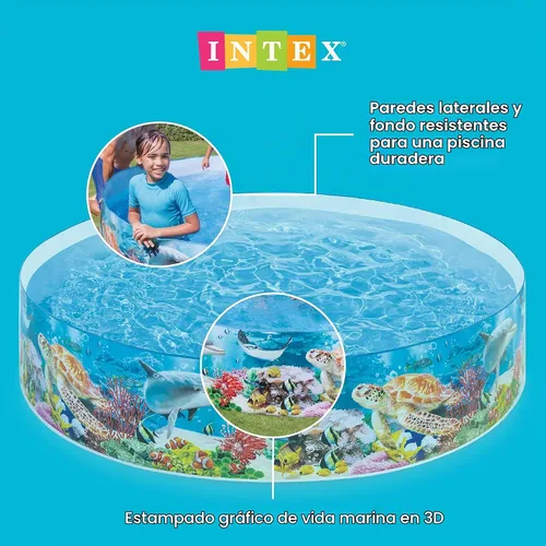Vista 3 de Piscina Intex Deep Sea Blue SnapSet para niños