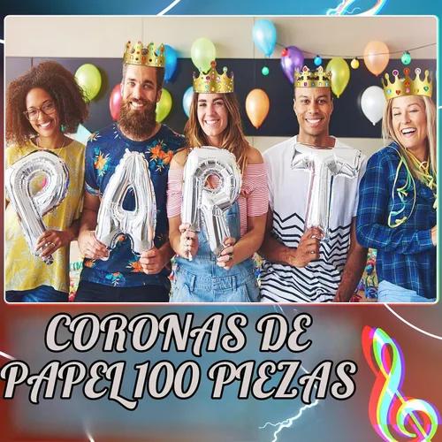 Vista 7 de Meanplan Paquete de 50 coronas de papel dorado a granel para niños, kit