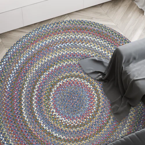 Vista 23 de Rhody Rug Country Jewel CJ35 - Alfombra trenzada ovalada de bronce de 2 x 3 pies, decoración del hogar, alfombra de piso o alfombra de dormitorio