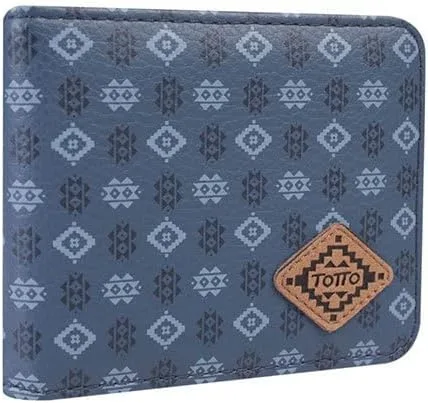 Vista 2 de TOTTO Cartera de licencia para adultos unisex, Azul Patchwork, Única