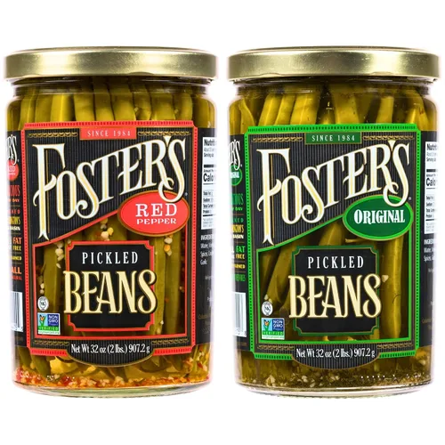 Vista 10 de Foster's Since 1984 Frijoles verdes en escabeche, paquete variado de 16