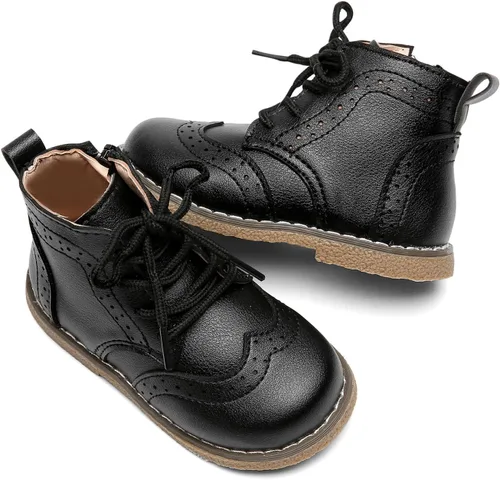 Vista 6 de DADAWEN - Botas de nieve impermeables para niños y niñas, botas térmicas para el invierno Negro Mg