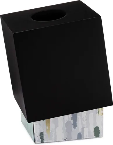 Vista 5 de Essentra Home Cubierta cuadrada para caja de pañuelos de la colección negra mate