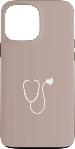 Vista 24 de Pink Taupe - Funda con estetoscopio de corazón para enfermera o doctor para iPhone 17