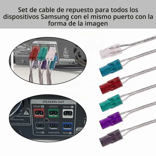 Vista 4 de Cables de altavoz de repuesto para Samsung AH81-02177B HT-C5200 HT-C5500 HT-C5530W HT-C5550W HT-C5900 HT-C6600 HT-C6730W HT-D5100K HT-D550 HT-D553
