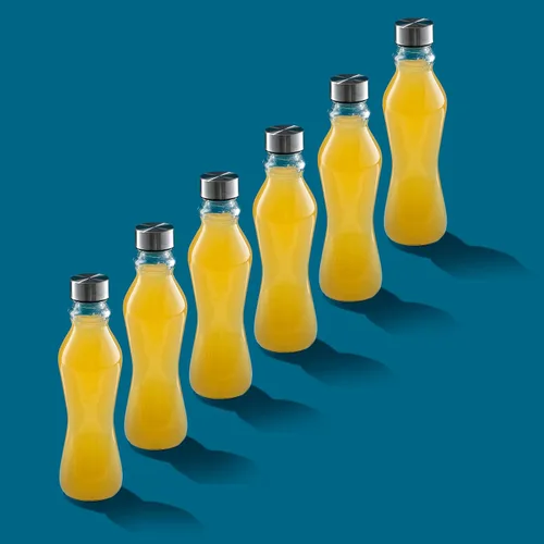Vista 8 de JoyJolt Juego de botellas de agua de vidrio de primavera de 6 a 18 onzas con tapas de acero inoxidable, botellas de vidrio con tapas a prueba