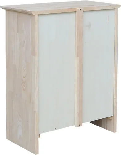 Vista 6 de IC International Concepts Librería coctelera de madera maciza 30" H, sin terminar