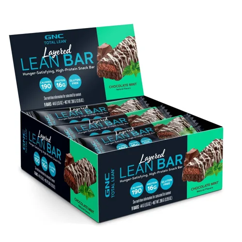 Vista 10 de GNC Total Lean Bar Barra de comida con alto contenido de proteínas y satisfying con hambre Yogur de arándanos 5 barras