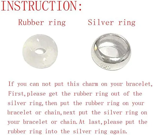Vista 2 de Abalorio de plata de ley Rondelle Spacer para pulseras Pandora