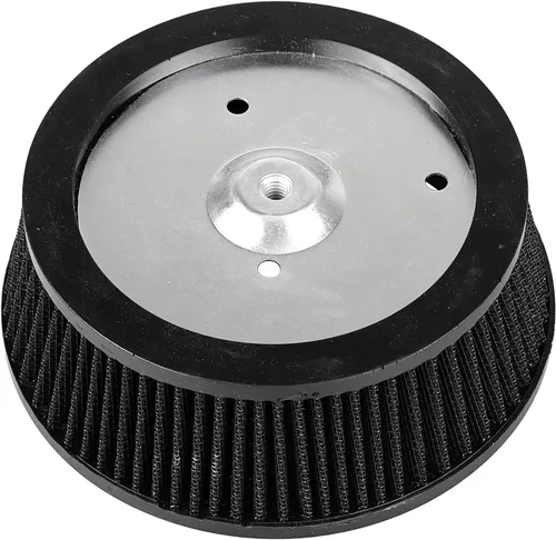 Vista 2 de Filtro limpiador de aire de alta flujo negro Sucker Entrada Compatible con Harley Dyna 1999-2017, Softail 2000-2015, Touring 1999-2007