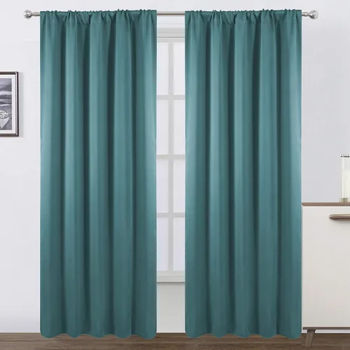 Vista 94 de LEMOMO Cortinas opacas de 42 x 54 pulgadas, juego de 2 paneles de cortinas con aislamiento térmico para oscurecer la habitación