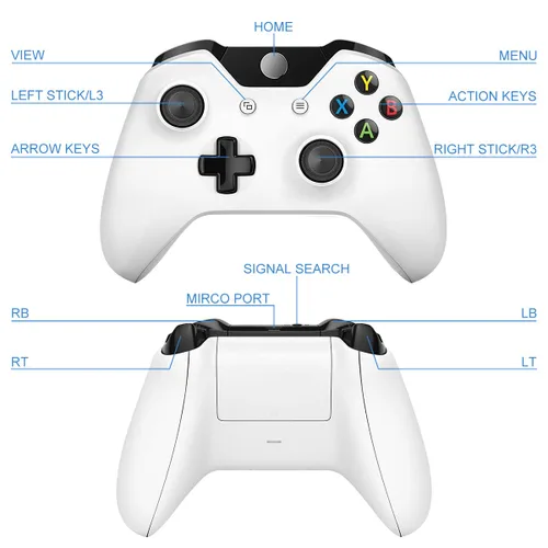 Vista 5 de SANGDER Wireless Controller for Xbox One Game Controller Compatible with Xbox OneOne SOne XOne Series XSWindows 7810, with 3.5mm Audio Jack, White
