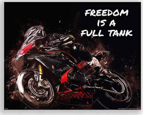 Vista 10 de Inspirational Wall Art Co. - Abstracto CBR - Sportbike Honda Motocicleta Retro Shop Garage Biker Regalo Motivación Citas Pósters - Impresión