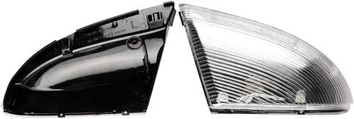 Vista 4 de Espejo lateral LED intermitente, luz de charco para conductor y pasajero, lente transparente para 68064948AA 68064949AA compatible con Dodge Ram