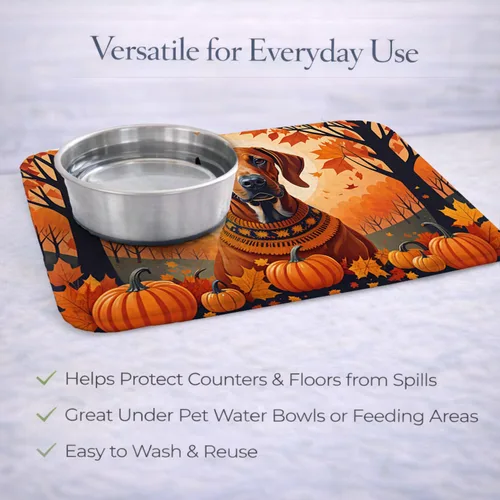 Vista 5 de Caroline's Treasures DAC1066DDM Rhodesian Ridgeback - Tapete de secado de platos absorbente para encimera de cocina, tapete escurridor de platos