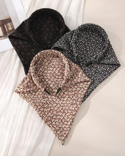 Vista 7 de HAIMEIKANG Bandana floral para mujer, bandanas bohemias para el cabello, bufanda, triángulo, bandas para el cabello, bufanda vintage para la cabeza