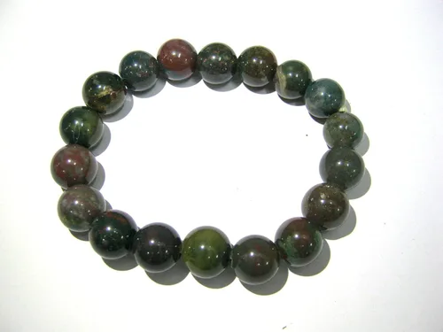 Vista 2 de Hermosa piedra de sangre con cuentas redondas de cristal accesorio de piedras preciosas para hombres y mujeres, regalo curativo, salud, energía