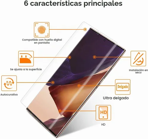 Vista 5 de Paquete de 4 protectores de pantalla para Samsung Galaxy Note 20 Ultra, protector de pantalla de película de TPU para Galaxy Note 20 Ultra de 6.9