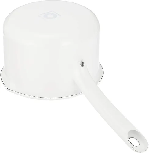 Vista 7 de Nichinichi Tools YN-M12 Noda Horo - Sartén para leche con una sola mano para fuego de gas, fabricada en Japón, color blanco, 4.7 pulgadas (4.7 in)