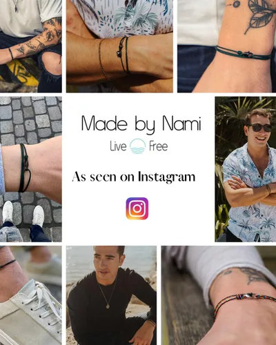 Vista 14 de Made by Nami Nautical Rope Bracelet for Men Waterproof & Adjustable Wrap String Bracelets with Snap Hook Gift for Him