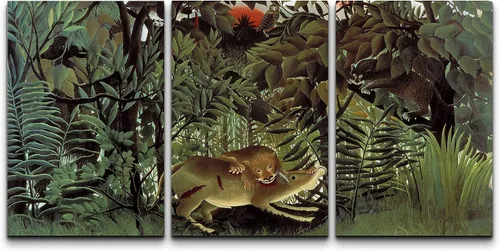 Vista 9 de Wall26 - Lienzo decorativo para pared, 3 piezas, serie de pinturas famosas