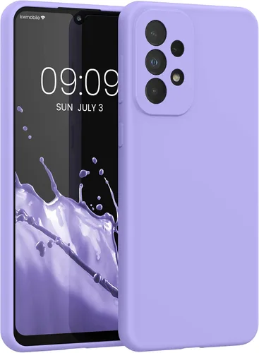 Vista 110 de kwmobile Funda Compatible con Samsung Galaxy A14 5G - Funda de teléfono de TPU y silicona con acabado suave - Verde Lima