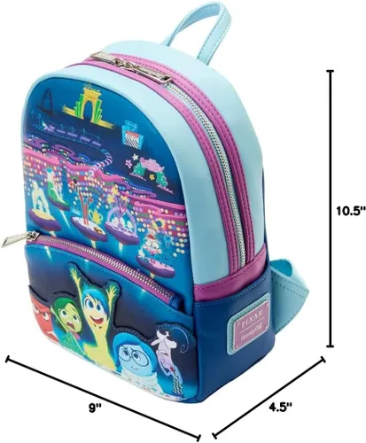Vista 7 de Loungefly Pixar Moments Inside Out - Bolsa de hombro con doble correa y panel de control, Multi colorido, Mini