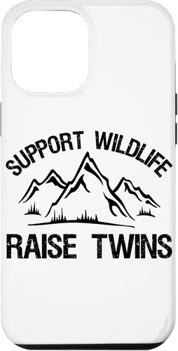 Vista 26 de Support Wildlife Raise Twins Funny Twin Mom Dad Gift Case for iPhone 17