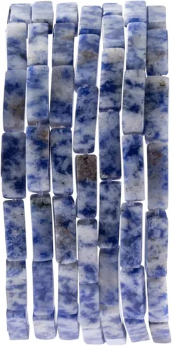 Vista 37 de Cuentas de tubo rectangular de jade africano natural, 0.157 x 0.512 in, 15.0 in/str sueltas semi piedras preciosas para hacer pulseras, collares