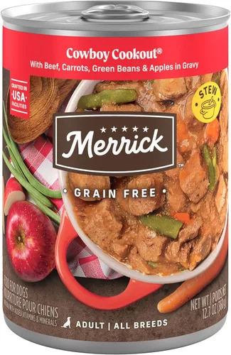 Vista 14 de Merrick Wilderness Blend - Comida húmeda sin cereales para perros, (12) latas de 12.7 onzas (favoritos de adultos)