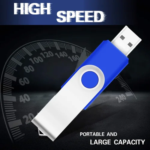 Vista 4 de Paquete de 50 unidades flash USB 2.0 de 128 MB, unidades flash USB 2.0 a granel para almacenamiento (azul) Unidades de pulgar de 128 GB a granel