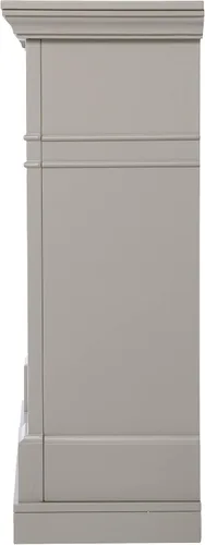 Vista 3 de SEI Furniture Birkover - Chimenea eléctrica que cambia de color con envolvente de mármol, gris/negro/blanco
