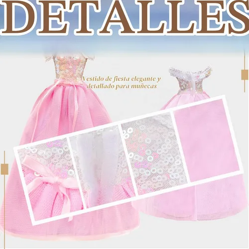 Vista 7 de 15 PCS 11.5 Inch Girl Dolls Stylish Doll Clothes Accessories Fashion Pack