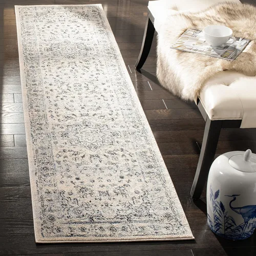 Vista 17 de SAFAVIEH - Alfombra decorativa de la colección Charleston, 2 pies x 4 pies, marfil y azul marino, diseño tradicional, ideal para áreas de alto